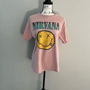 Oversized Pink Nirvana Tee